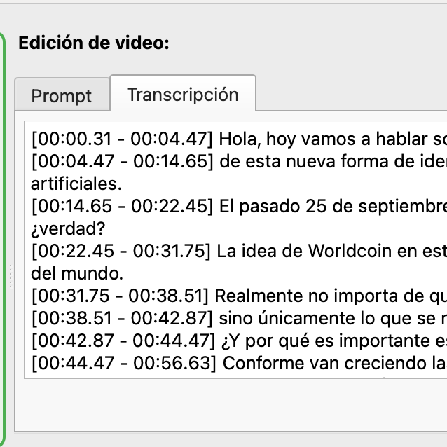 Edición por Transcripción